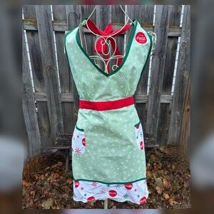 Retro NWOT Coca Cola Official Cotton Holiday Apron - One Size